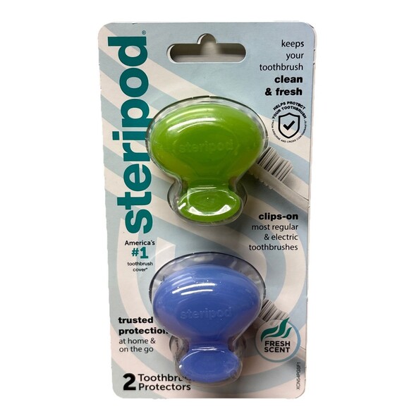 2 Packs STERIPOD 4 Pod Protector Sanitizing Toothbrush Case Fresh Scent READ DES - Picture 3 of 6